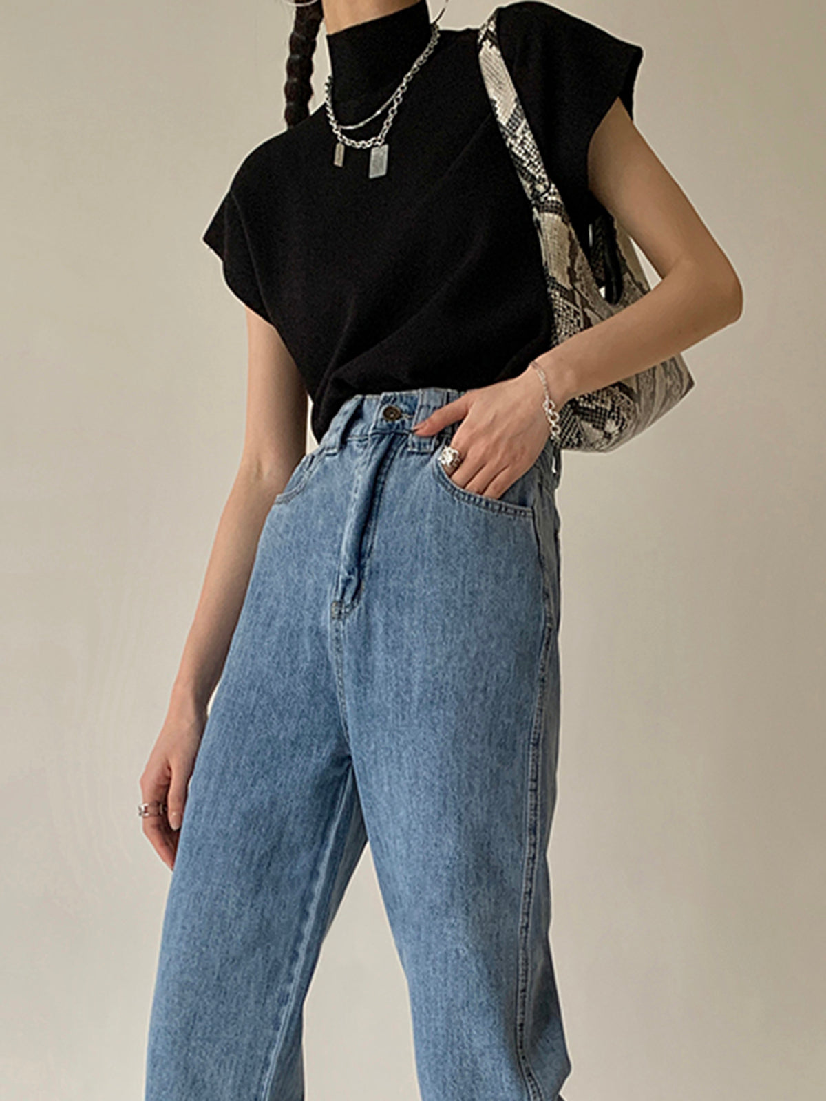 Stellara – Kvinders kortærmede casual top med mock neck
