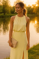 Élarine - Sleeveless High Neck Midi Dress