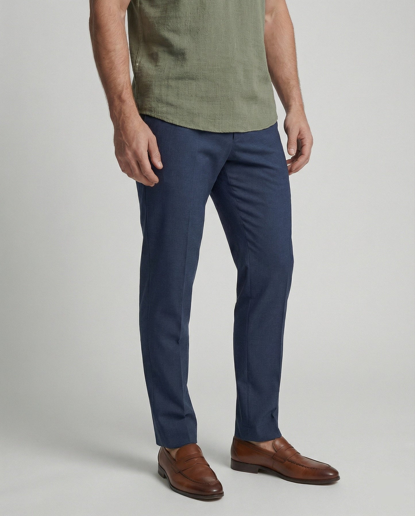 Men's Linen Short Sleeve Mandarin Collar Shirt - Image 4