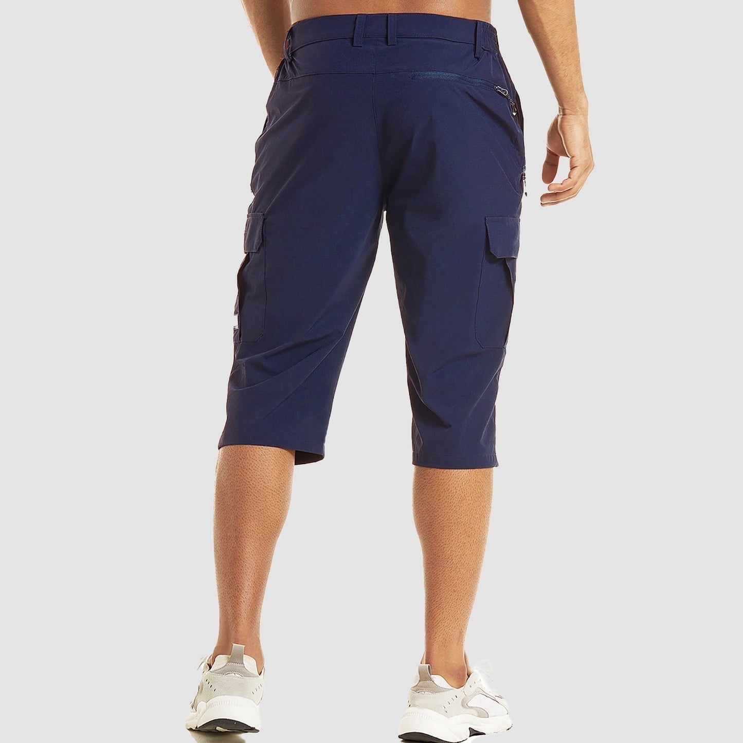 Stephen – Short cargo pour homme à poches, longueur genou