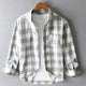 Men's Long Sleeve Plaid Button Up Shirt Spread Collar - Image 4