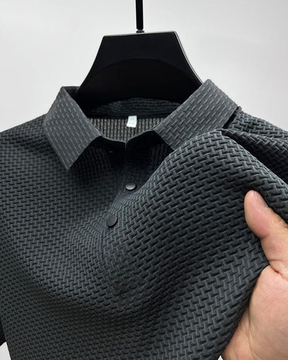 Sevren – Polo texturé à manches courtes pour homme