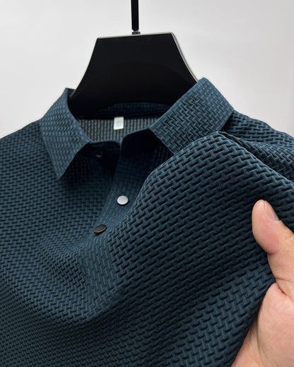 Sevren – Polo texturé à manches courtes pour homme