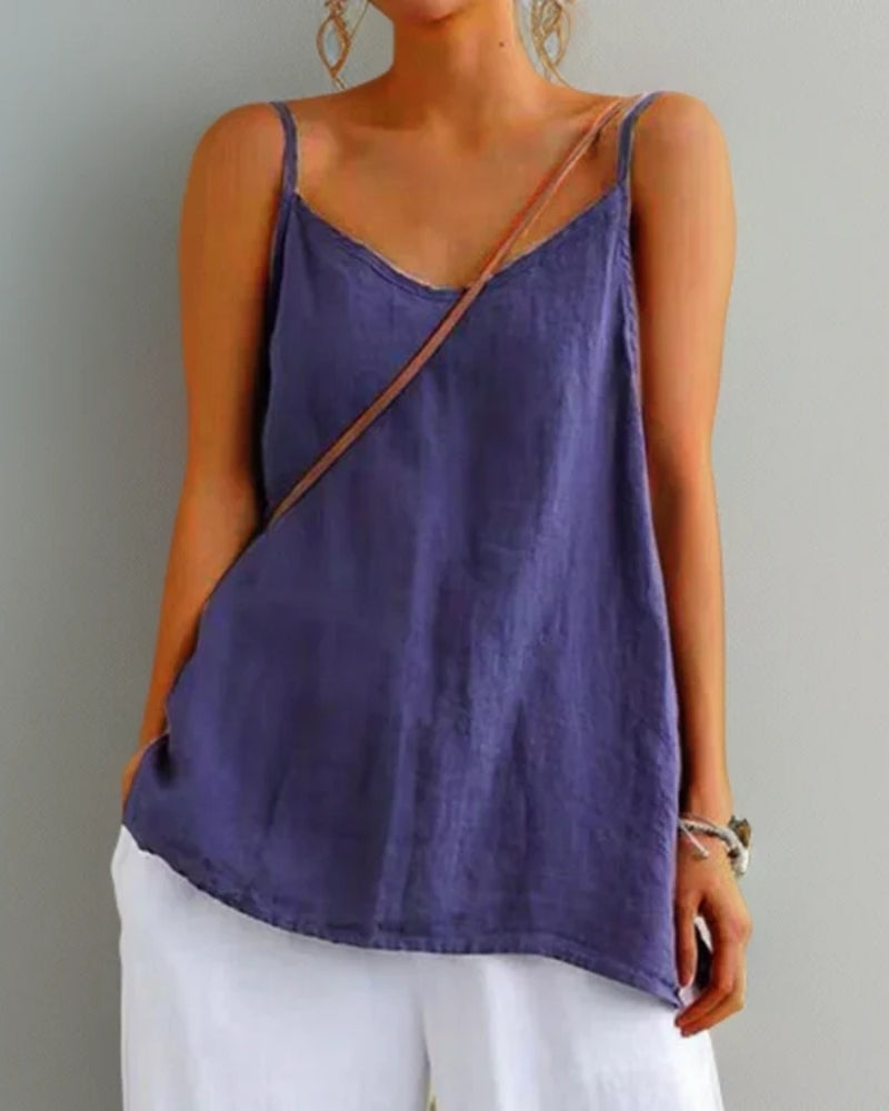 Selora - V Neck Sleeveless Tank Top