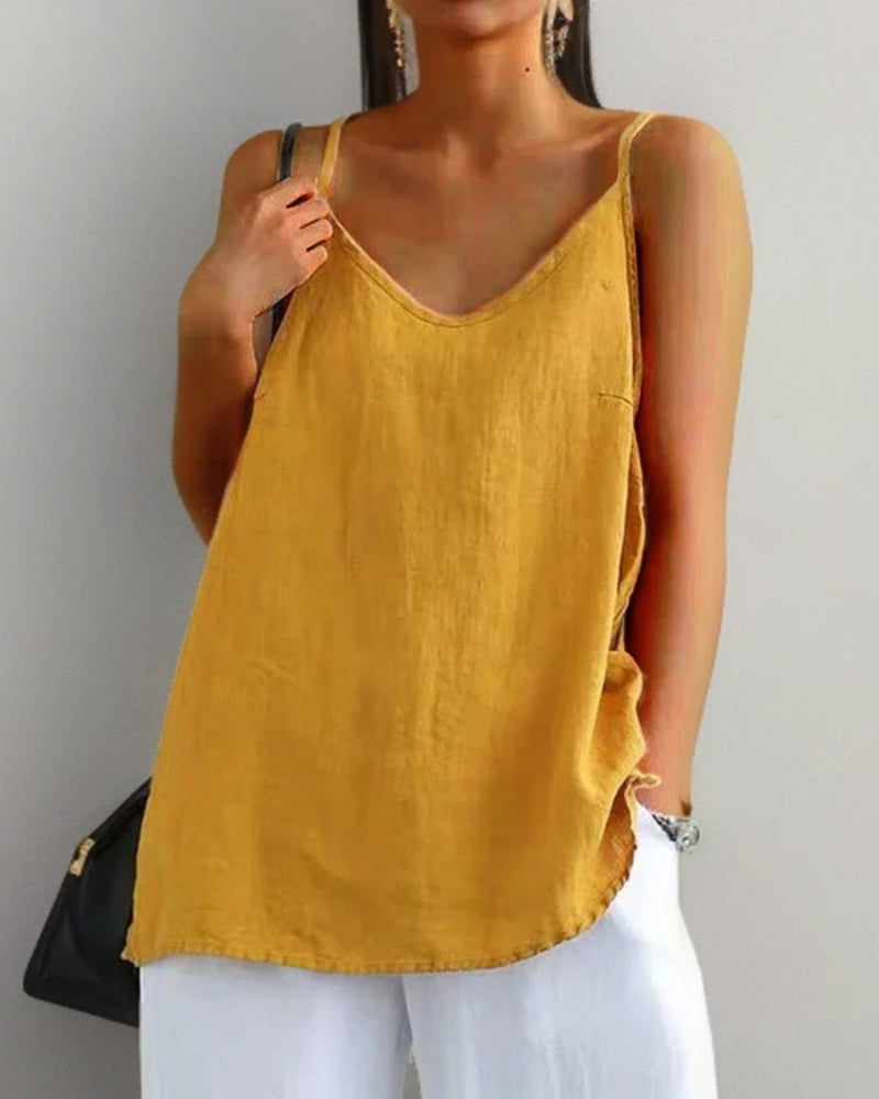 Selora - V Neck Sleeveless Tank Top