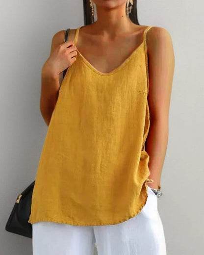 Selora - V Neck Sleeveless Tank Top