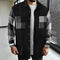 Men's Relaxed Check Overshirt with Lapel Collar