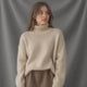 Olivia – Pull col roulé oversize en cachemire pour femmes