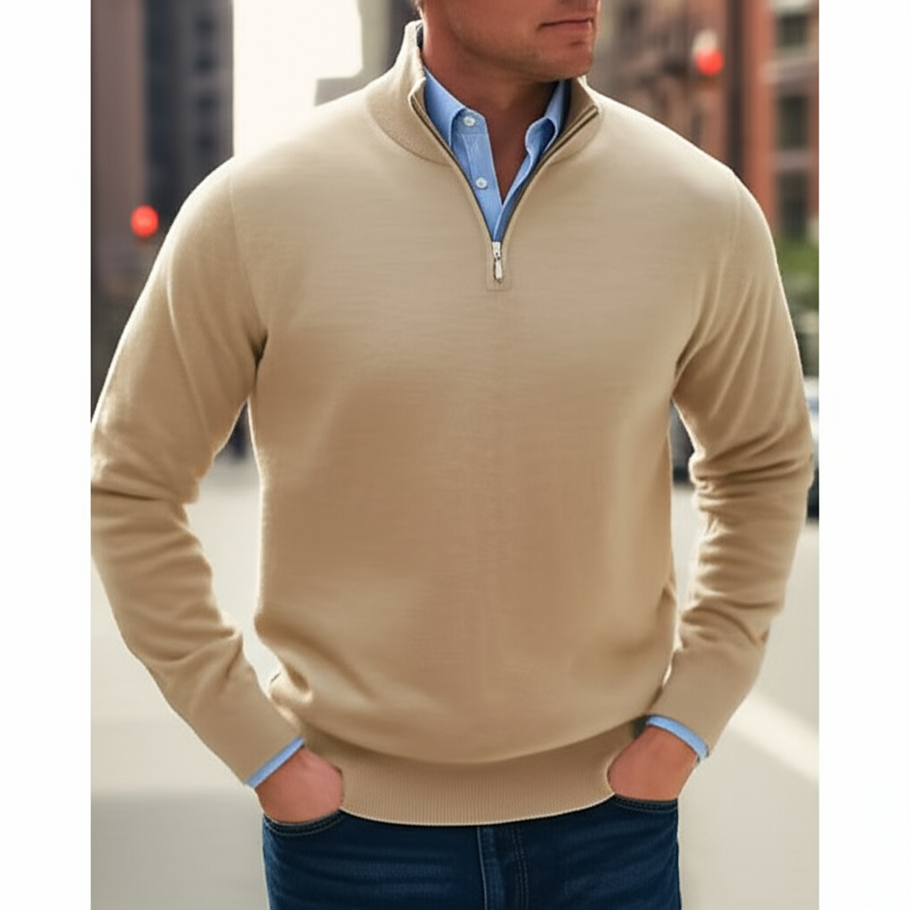 Corvane – Men’s Quarter Zip Casual Sweater