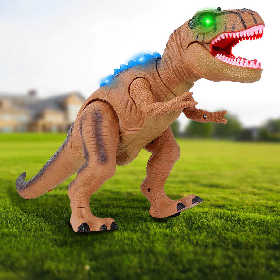 RC Walking Roaring Dinosaur Toy Lights Sounds - Image 2