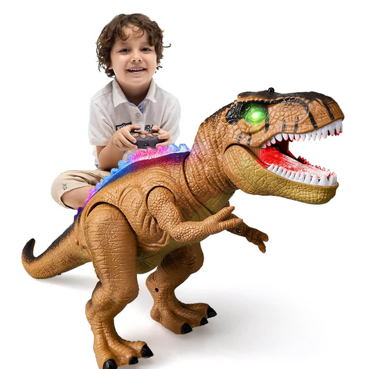 RC Walking Roaring Dinosaur Toy Lights Sounds