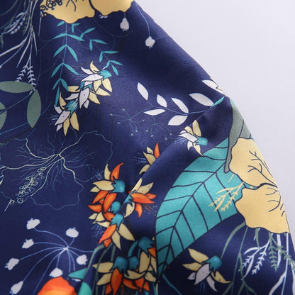 Kaelano - Chemise hawaïenne à manches longues pour homme à motif floral
