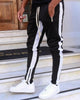 Zaviero - Pantalon de jogging homme à rayures contrastées