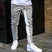 Zaviero - Pantalon de jogging homme à rayures contrastées