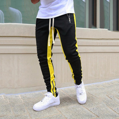 Zaviero - Pantalon de jogging homme à rayures contrastées