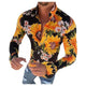 Kaelano - Mens Long Sleeve Floral Hawaiian Shirt
