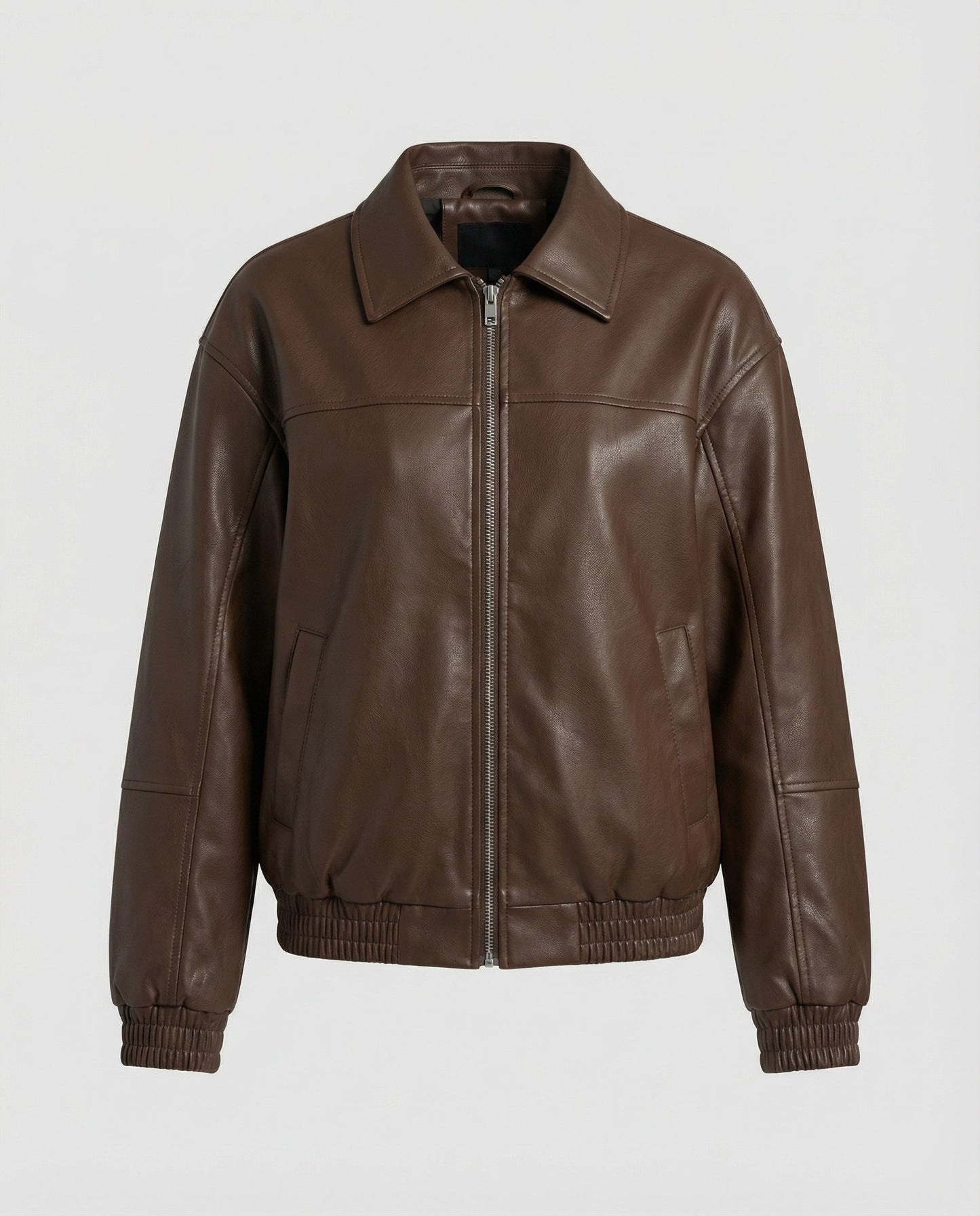 Serenna - Chaqueta casual de cuero para mujer con tachuelas