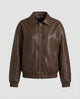 Serenna - Womens Casual Leather Jacket With Studs