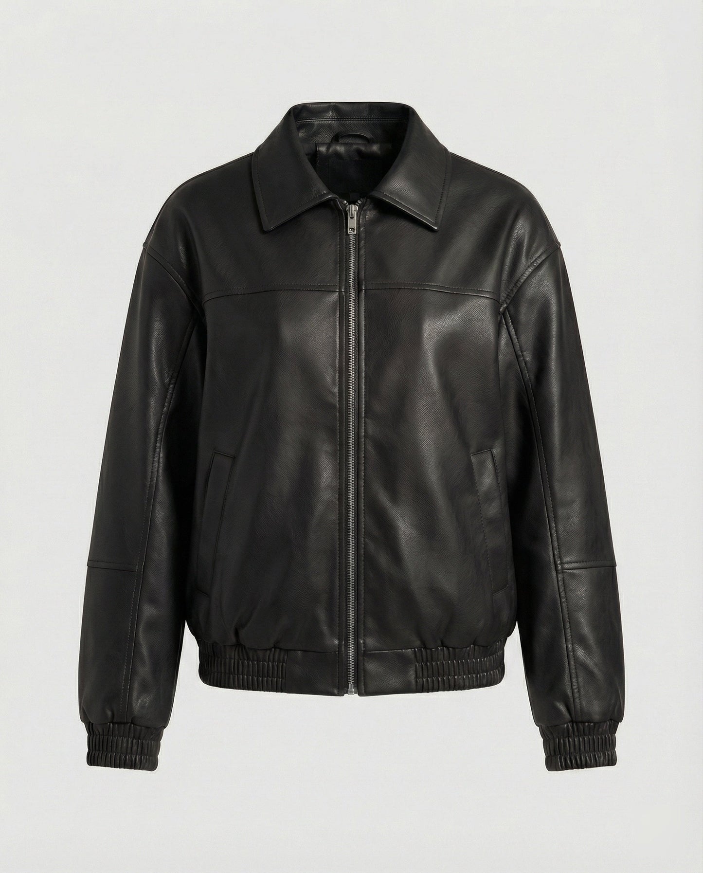 Serenna - Chaqueta casual de cuero para mujer con tachuelas