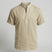 Men's Linen Short Sleeve Mandarin Collar Shirt - Image 11