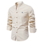 Tavionn - Chemise homme à manches longues avec col montant