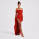 Élodira – Robe longue épaules dénudées avec fente