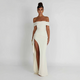 Élodira – Robe longue épaules dénudées avec fente