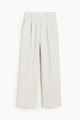 Erissa - Wide Leg Straight Cut Pleated Ladies Trousers