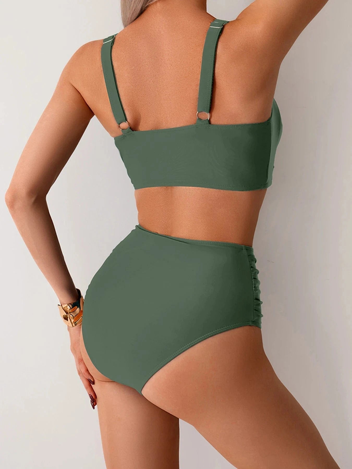 Women High Waisted Bikini Set Two Piece Tummy Control Swimsuit - Image 9