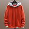 Kavren – Felpa con cappuccio oversize da uomo con cappuccio a contrasto