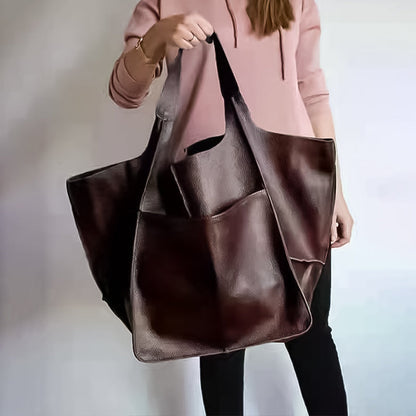 Marcella - Oversized Vintage Leather Shoulder Bag