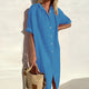 Solénaire - Robe chemise d'été en coton respirant