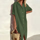 Solénaire - Robe chemise d'été en coton respirant