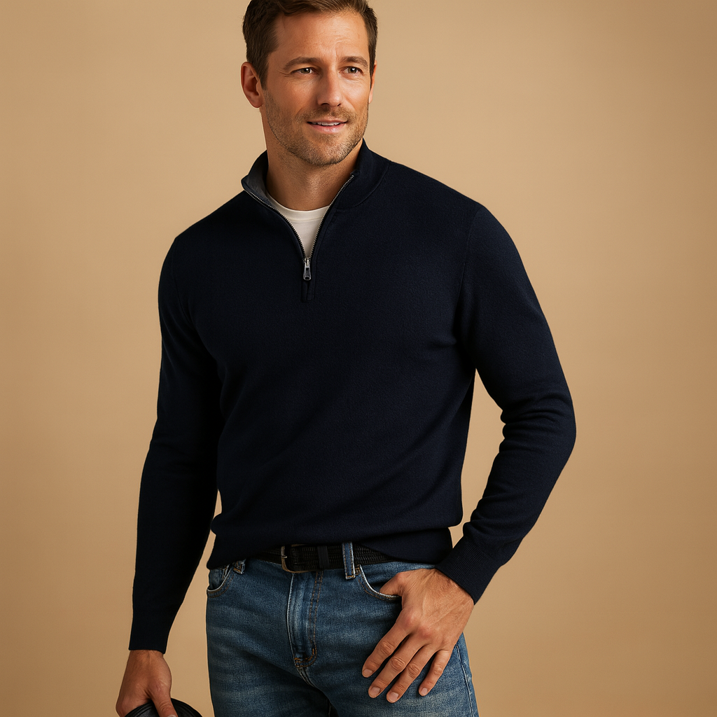 Elliot – Men’s Zip Sweater for Everyday Comfort and Style