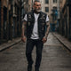 Men's Denim Motorcycle Vest Biker Sleeveless Club Style