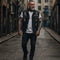 Herre Denim Motorcykelvest Biker Ærmeløs Klubstil