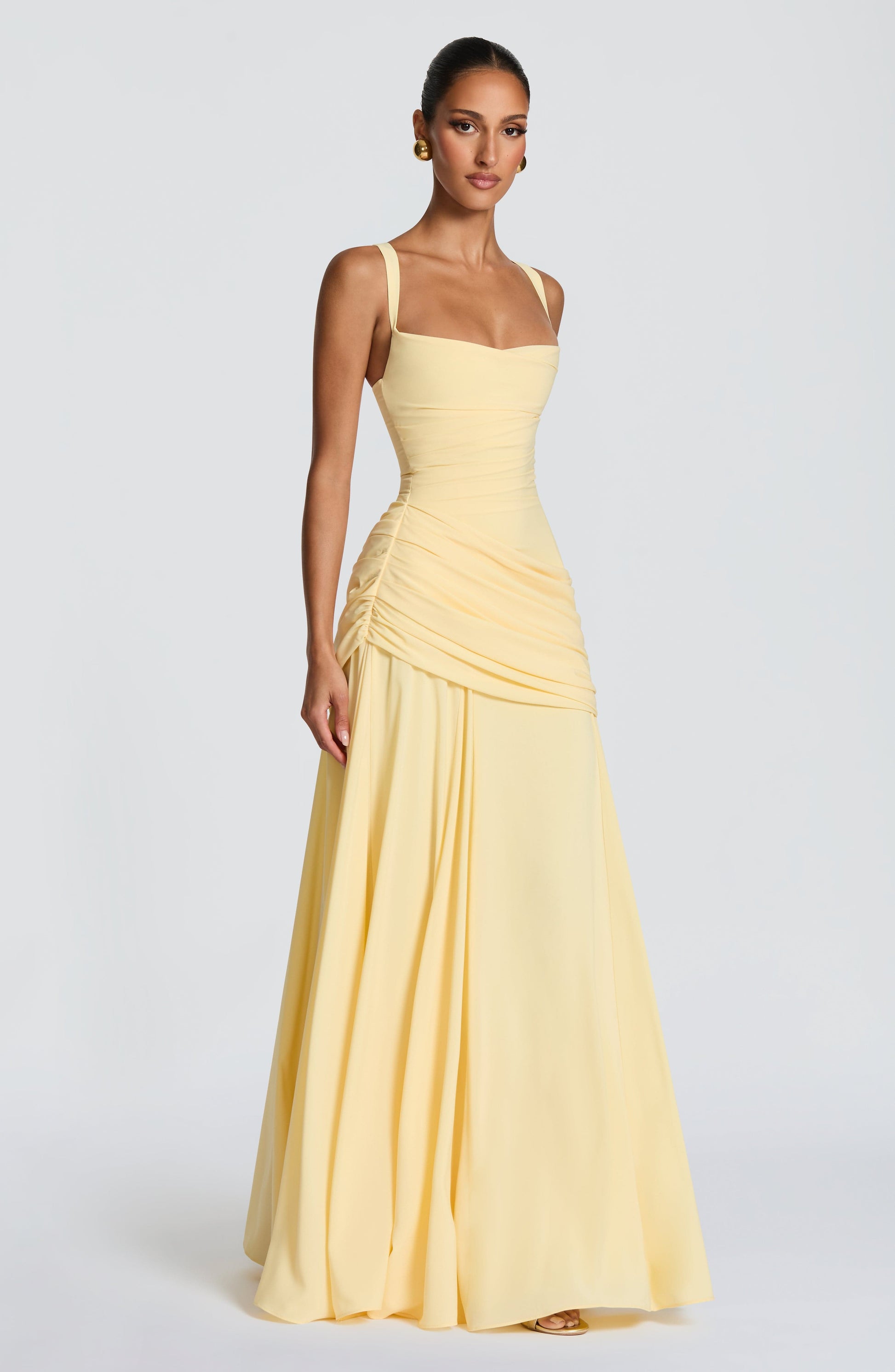 Women Elegant Long Evening Dress Formal Maxi Gown Criss Cross Back - Image 3