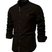 Tavionn - Chemise homme à manches longues avec col montant
