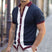 Men's Striped Lightweight Polo Shirt - Image 4