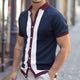 Men's Striped Lightweight Polo Shirt - Image 4