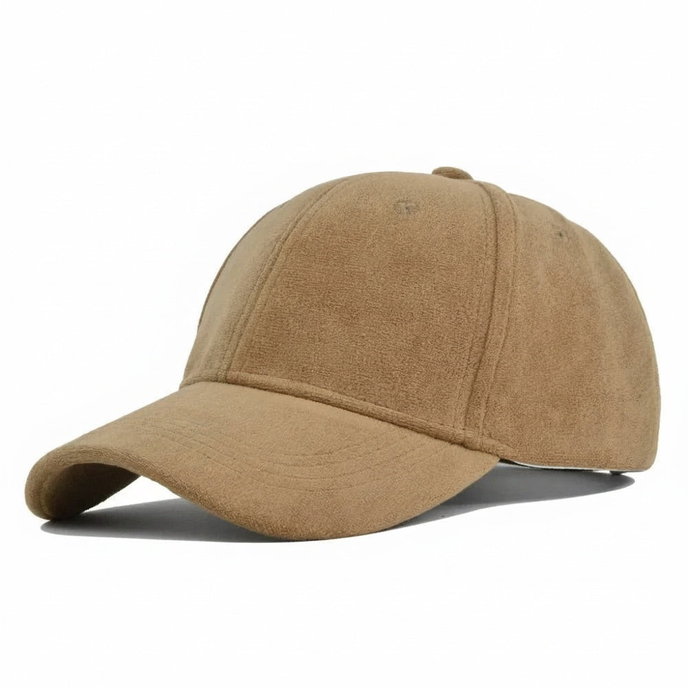 Caelis - Cappellino da baseball regolabile in finta pelle scamosciata
