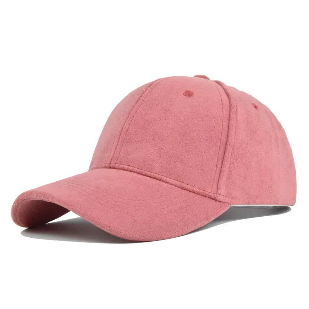 Caelis - Cappellino da baseball regolabile in finta pelle scamosciata