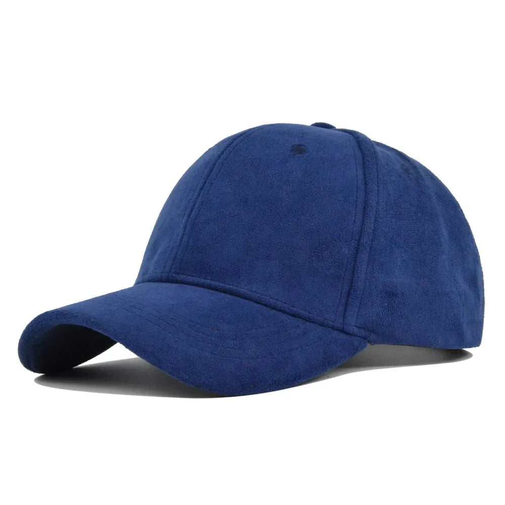 Caelis - Cappellino da baseball regolabile in finta pelle scamosciata