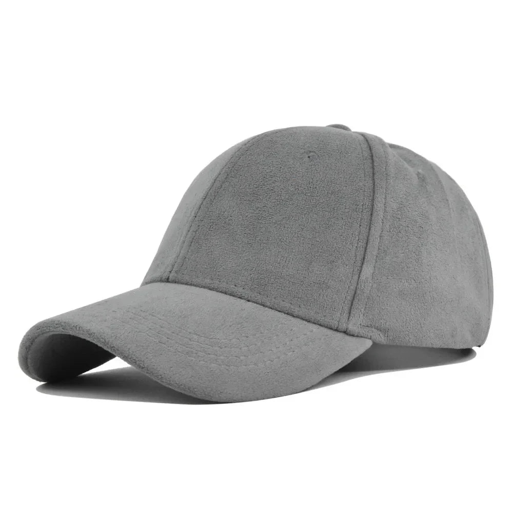 Caelis - Cappellino da baseball regolabile in finta pelle scamosciata