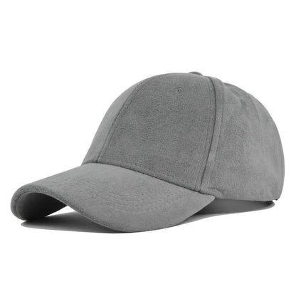 Caelis - Cappellino da baseball regolabile in finta pelle scamosciata