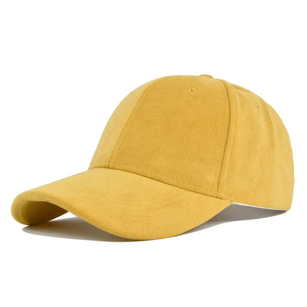 Caelis - Cappellino da baseball regolabile in finta pelle scamosciata