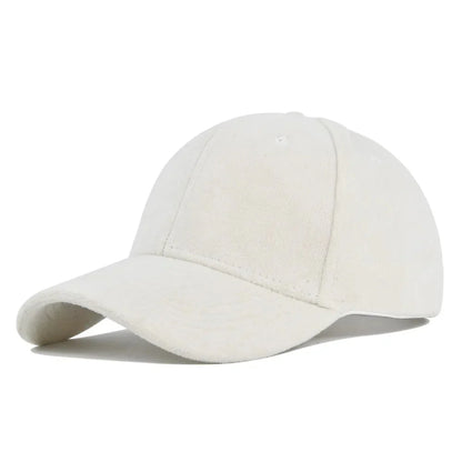 Caelis - Cappellino da baseball regolabile in finta pelle scamosciata