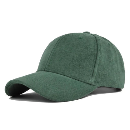 Caelis - Cappellino da baseball regolabile in finta pelle scamosciata