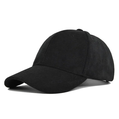 Caelis - Cappellino da baseball regolabile in finta pelle scamosciata