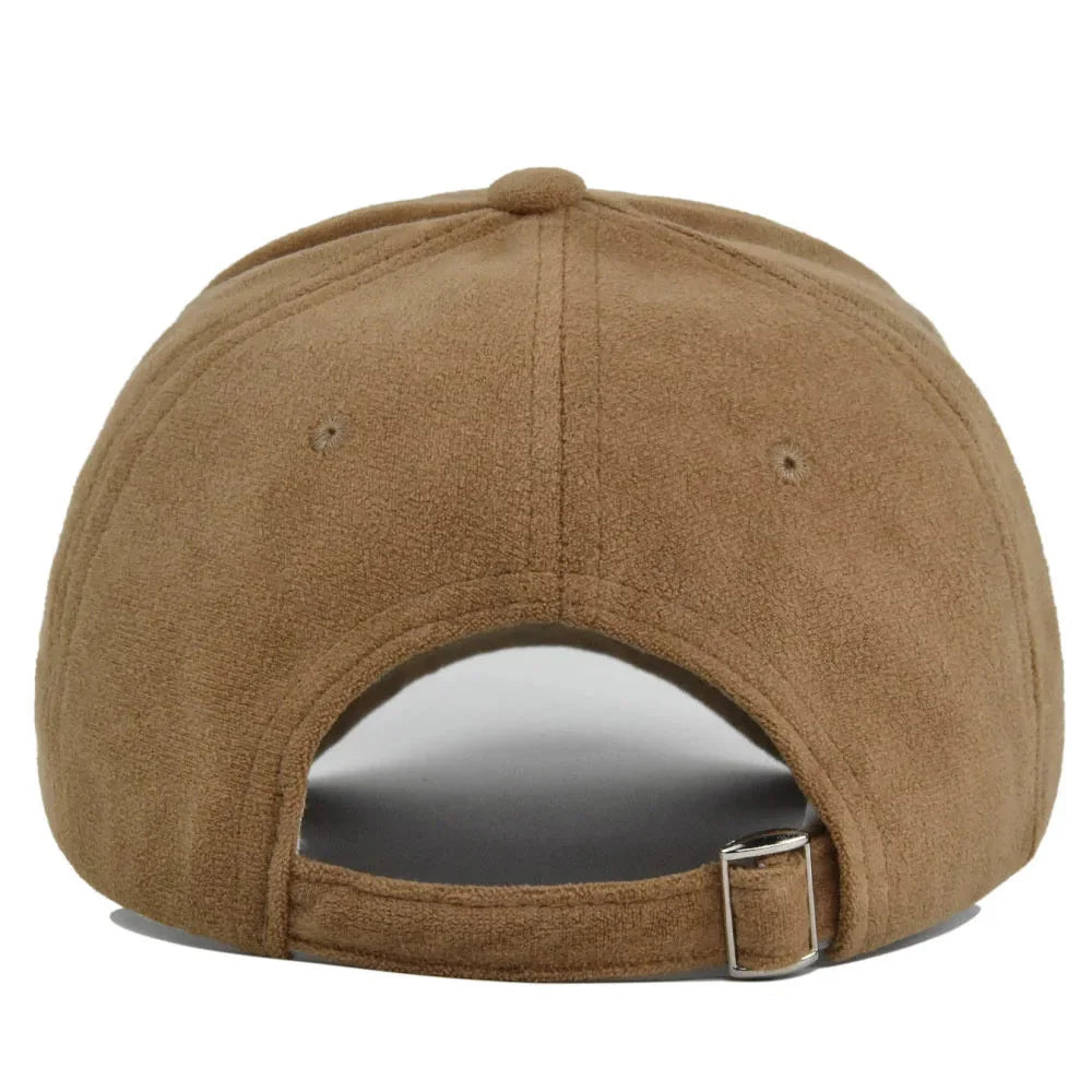 Caelis - Cappellino da baseball regolabile in finta pelle scamosciata